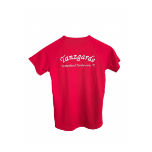 Funktionsshirt rot - mit Aufschrift Tanzgarde Narrenbund Neuhausen e.V.
