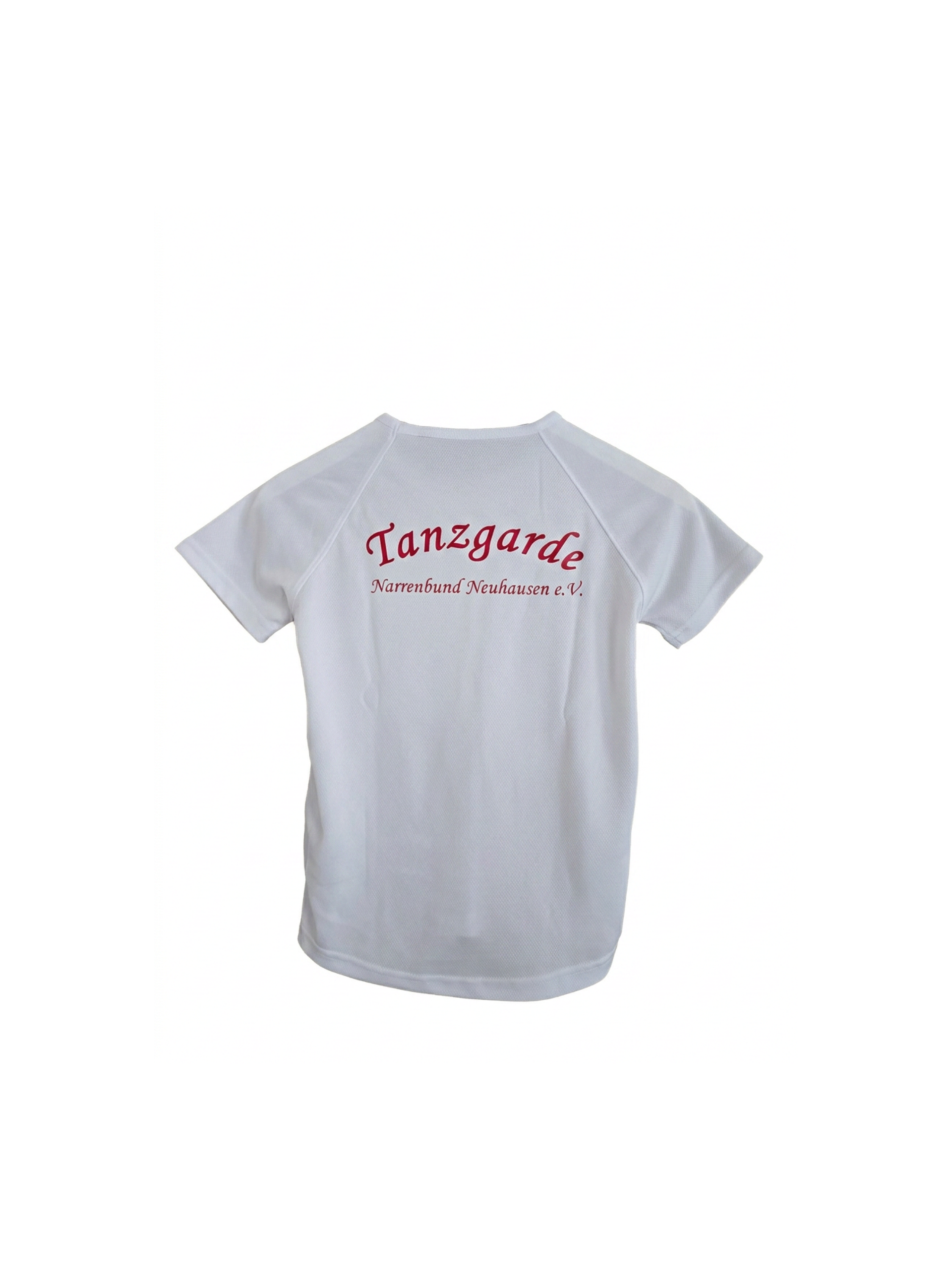 Funktionsshirt weiß - mit Aufschrift Tanzgarde Narrenbund Neuhausen e.V.