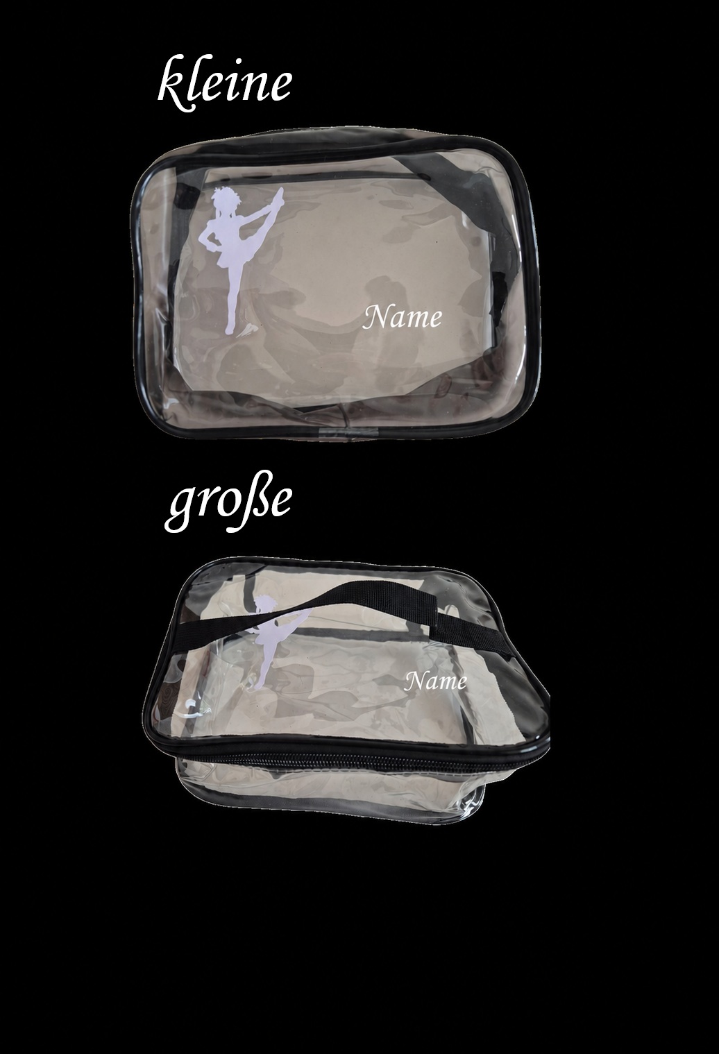 Kosmetiktasche klein / groß mit "Gardemädchen" und Name