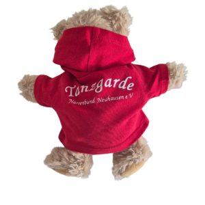 Hoodie für Kuscheltier, mit Aufschrift Tanzgarde Narrenbund Neuhausen e.V. & Name