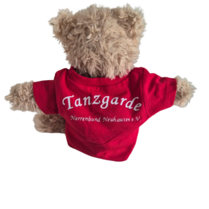 T-Shirt für Kuscheltier, mit Aufschrift Tanzgarde Narrenbund Neuhausen e.V. & Name